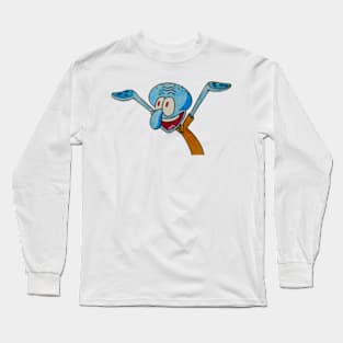 Happy Squidward Long Sleeve T-Shirt